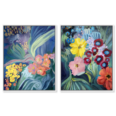 Spring Motion Set Canvas Abstract Print by Oliver Gal, Black Frame, 16 x 20