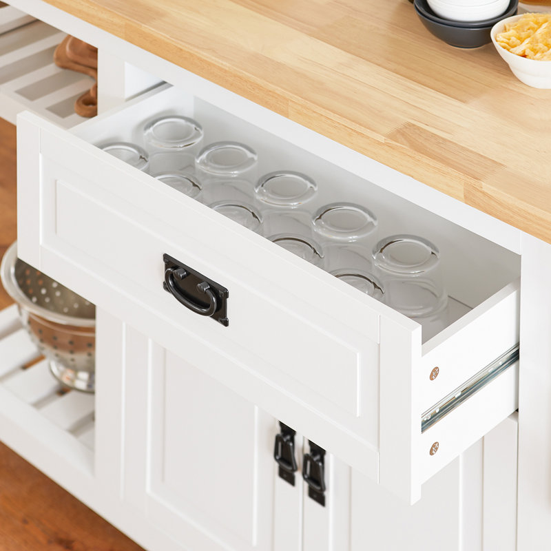 Solid Wood Top Kitchen Island