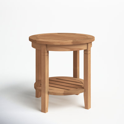 Colden Round Teak Outdoor Side Table
