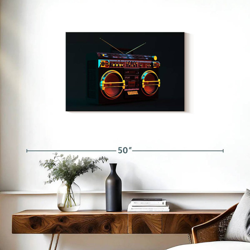 Abarca Modern Boombox, 20" H x 30" W