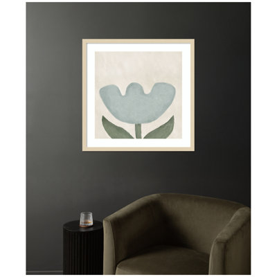 «Blue Flower» par Gabrielly Guedes, reproduction d'art encadrée