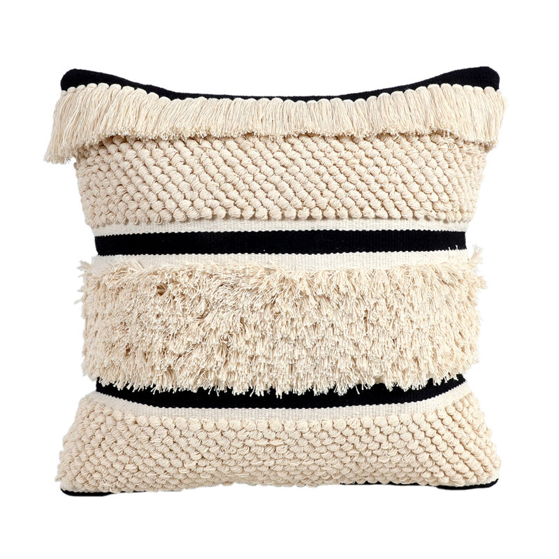 100% Cotton Throw Square Pillow Cover & Insert