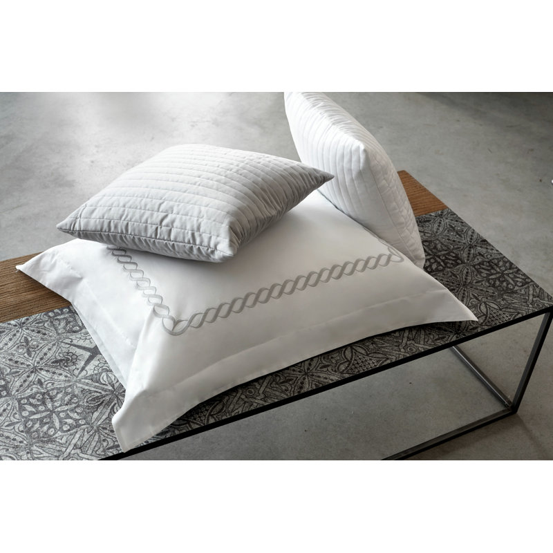 Soffio Sham, King, White/Dark Pearl