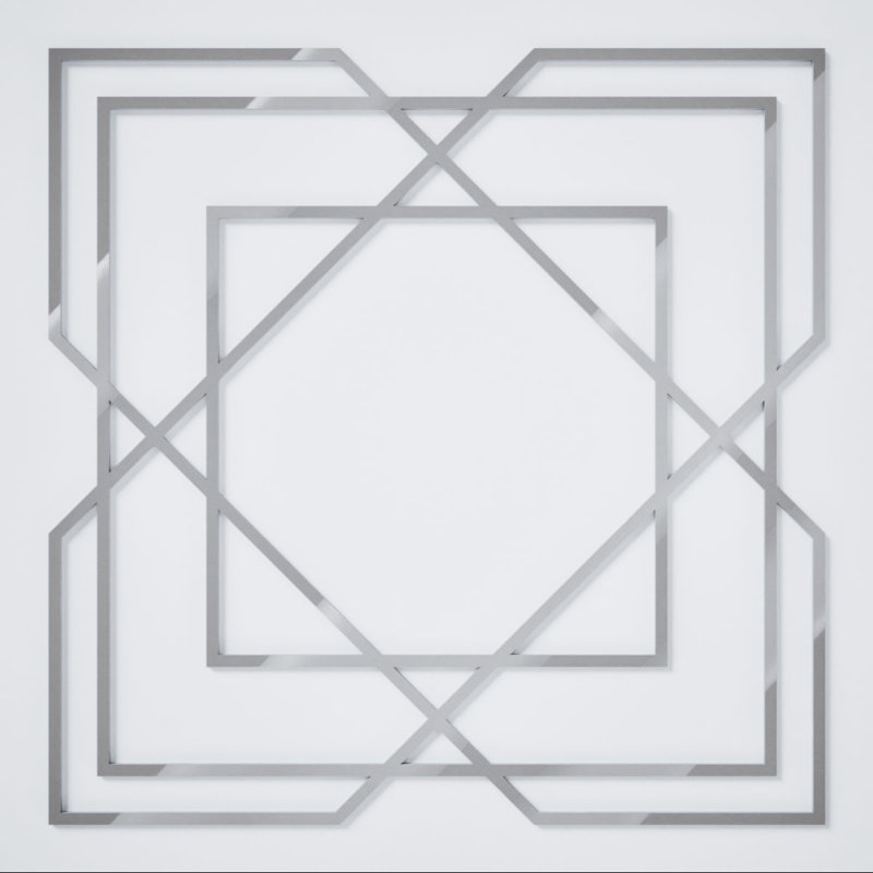 Panneaux muraux décoratifs en acrylique Lakewood, grand, l 23 3/8 po x H 23 3/8 po x T 1/8 po, gris, Gris