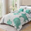 Ensemble d'édredon floral 7 pièces avec draps en microfibre et taies d'oreiller-122607938-122607947