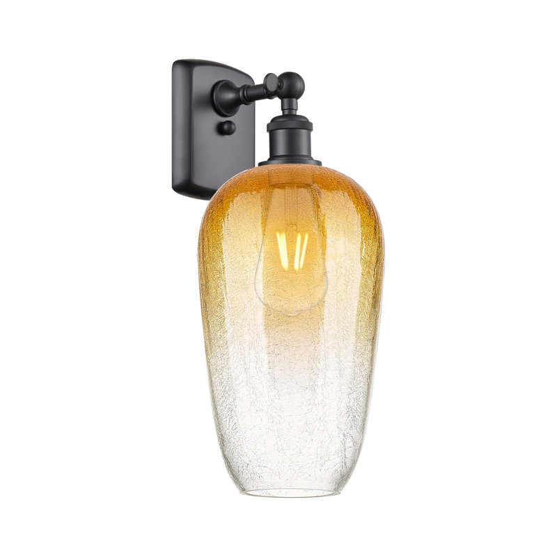 Kazmierski Steel Armed Sconce, Transparent / bronze huilé