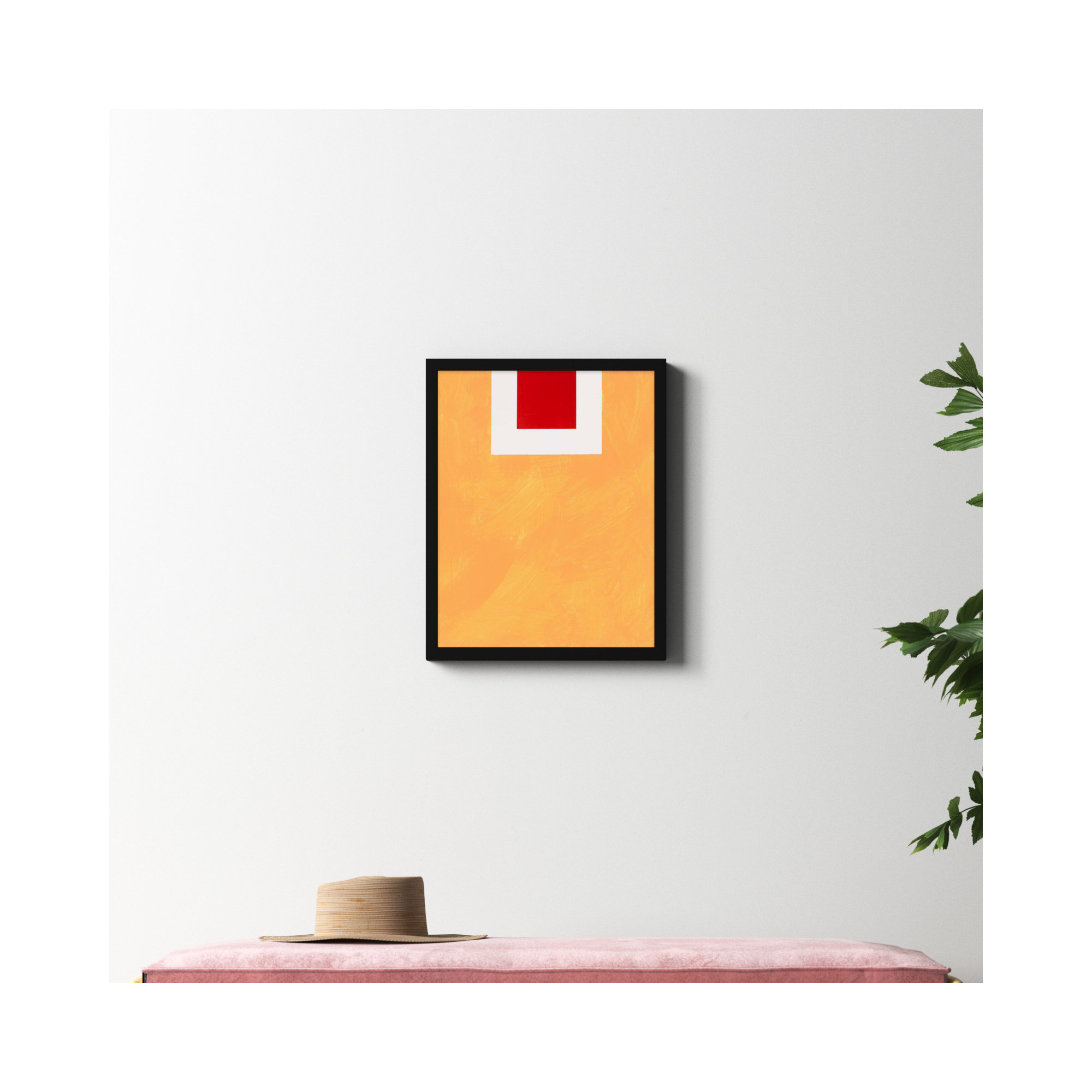 Square Sunrise by Robert Kamnatnik, Black Framed Paper, 20" H x 16" W x 1.25" D