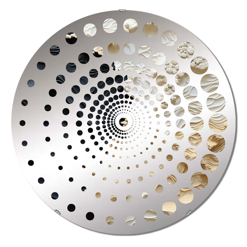 Geren - Miroir mural spiralé, 23,6 po x 23,6 po