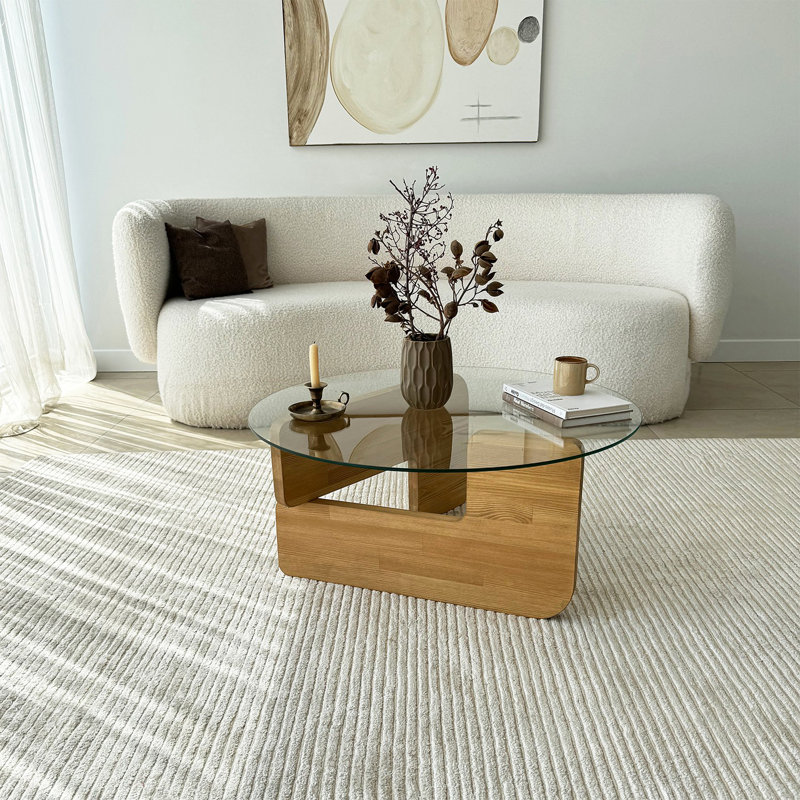 Sicario Coffee Table, Oak, Tranparent