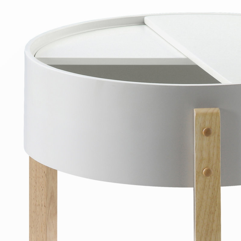 Table de bout ronde à 3 pieds Sowers, H 21 po x l 20 po x P 20 po