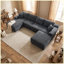 Canapé modulaire rembourré avec coussins Corduroy-1893284364