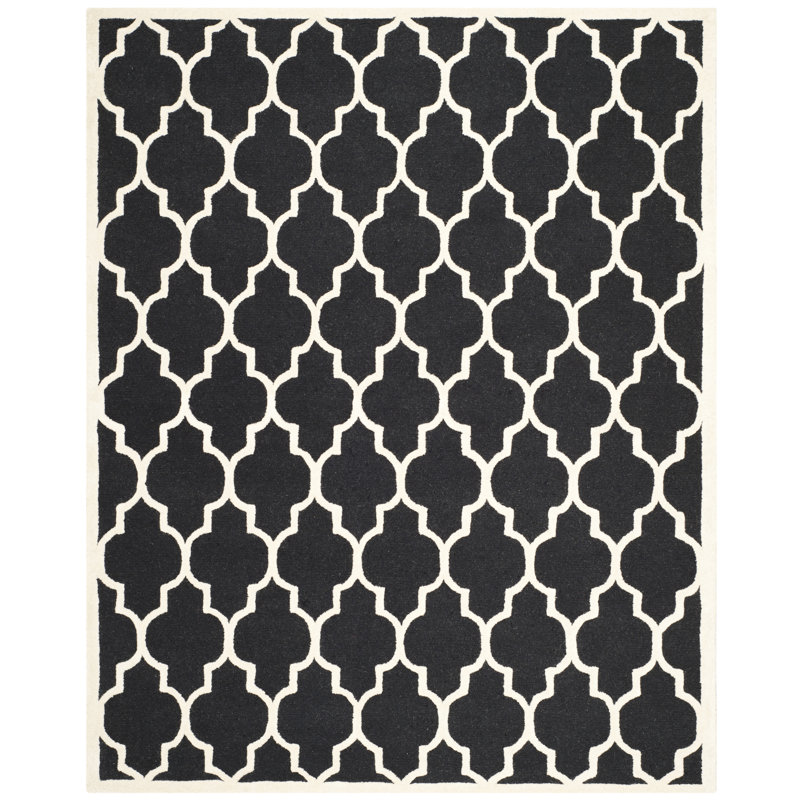 Cannen Cambridge Hand Tufted Wool Geometric Rug, Rectangle 8' x 10'