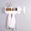 Portemanteau mural blanc avec 4 crochets doubles