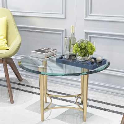 28" Round Tempered Glass Table Top Clear Glass 2/5" Thick Beveled Polished Edge