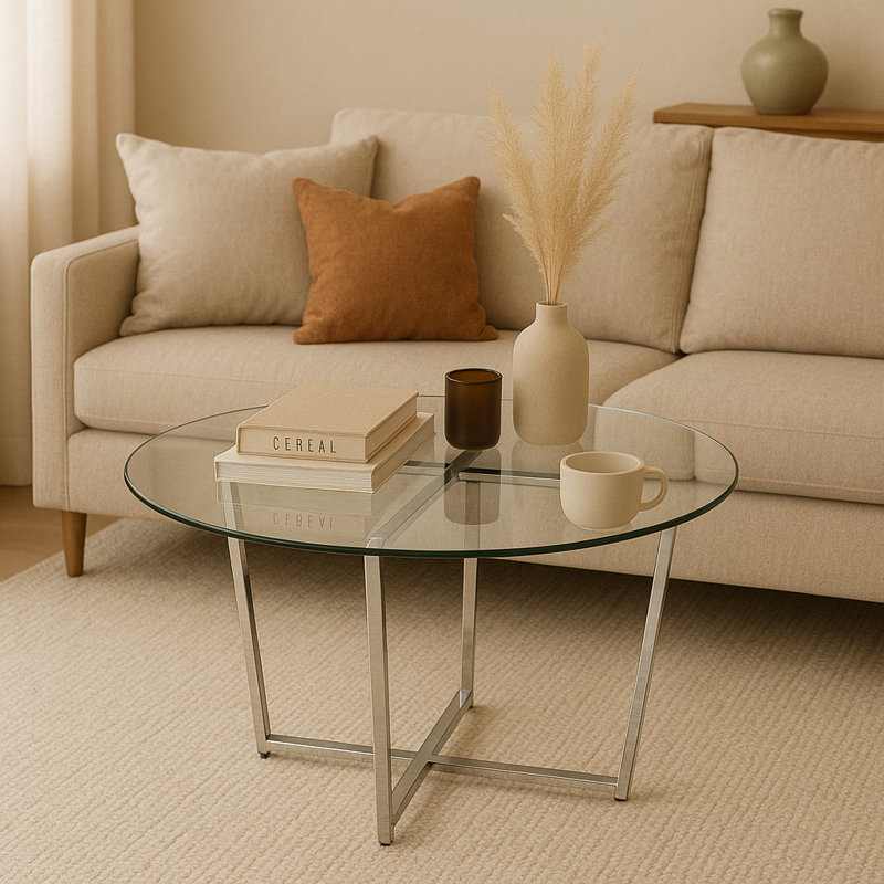 Tyvell Glass Top Coffee Table