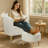 Upholstered 27" Wide Barrel Chair with Ottoman-94595591