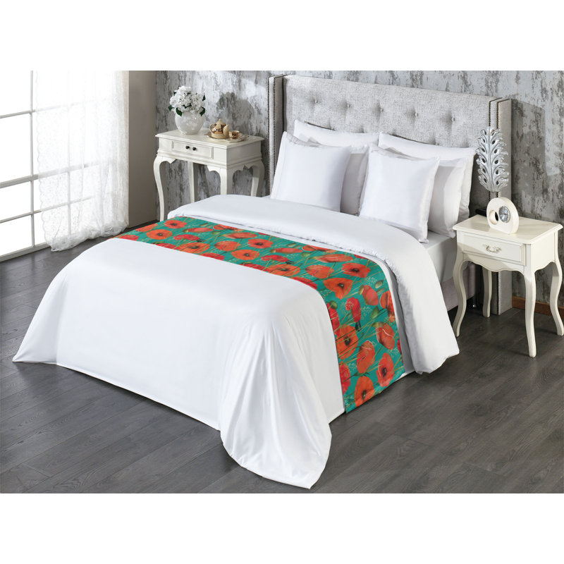 Tapis de lit Ambesonne Poppy, Très grand lit