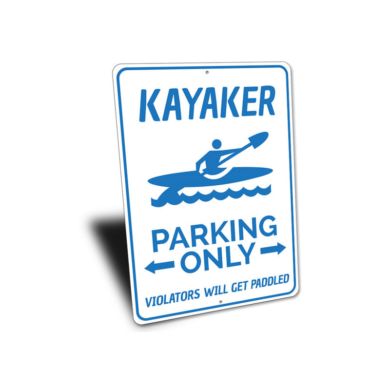 Panneau de signalisation en aluminium Kayaker, H 18 po x l 12 po x P 0,06 po