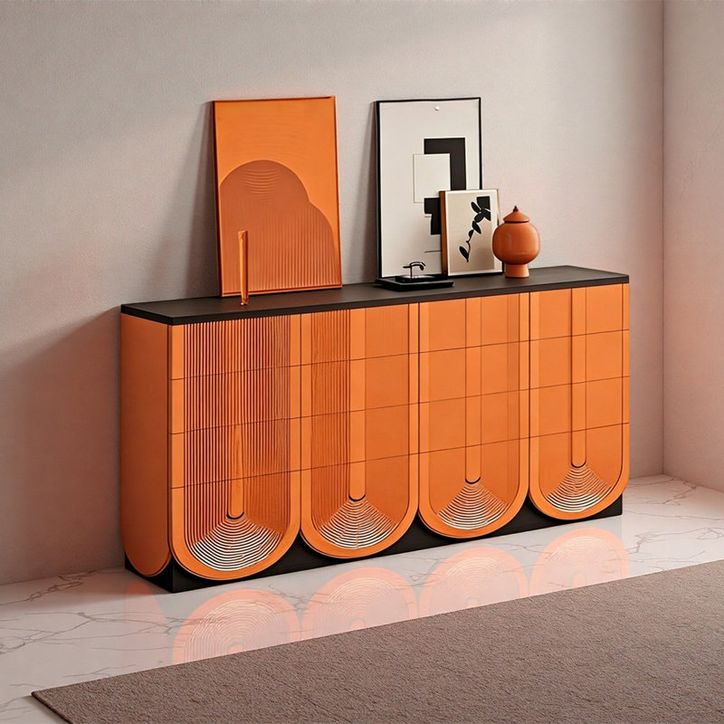 Buffet Modern, Noir / Orange