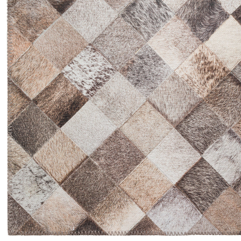 Tapis gris en chenille tissé à la machine Aubra, Tapis de couloir 2 pi 3 po x 7 pi 6 po