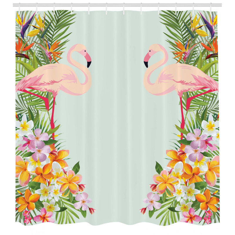 Shower Curtain with Hooks Included, 70" H x 69" W