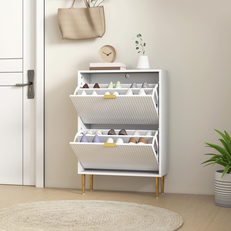 12 Pair Flip Down Shoe Storage