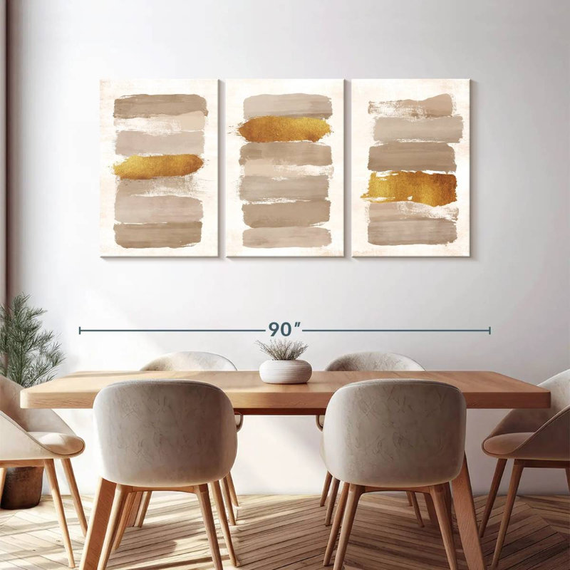 «Neutral Abstract», reproduction sur toile, H 80 po x l 39 po x P 1,25 po
