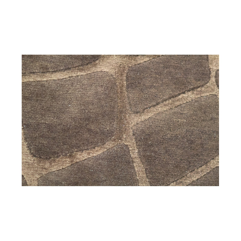 Animal Print Area Rug in Brown