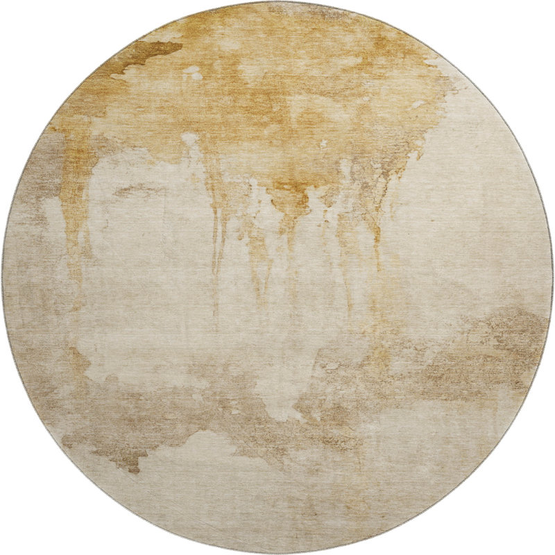 Premium Machine Washable Jacquez AMF1791 Modern Rug, Round 8'