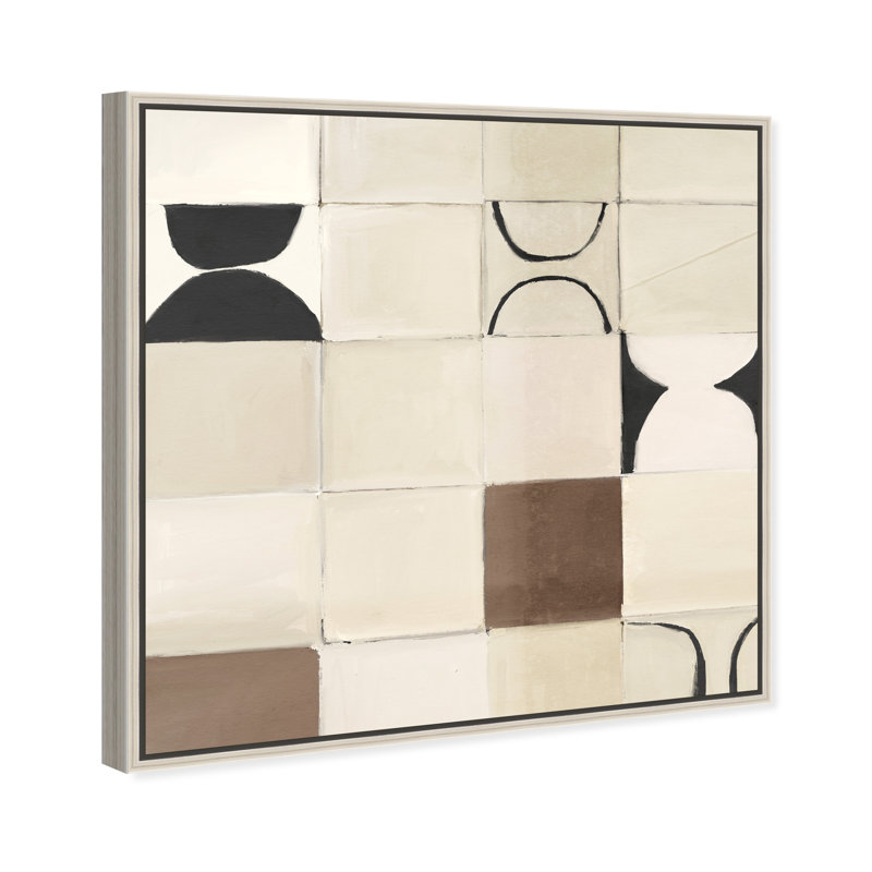 Boho Tiles Print by Oliver Gal, 13" H x 13" W, Silver Floater Frame
