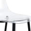 Chaise moderne et élégante transparente, 4 pièces, sans accoudoirs en plastique avec pieds en métal noir, courbe ergonomique, 1200 chaises minimalistes, dossier légèrement incurvé, confort