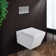 Dual-Flush Wall Hung White Toilet with Soft-Close Seat, Tank, Carrier System and Push Buttons