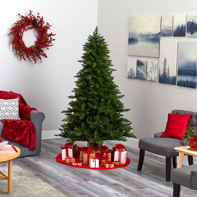 Lighted Artificial Christmas Tree, 6.5' H