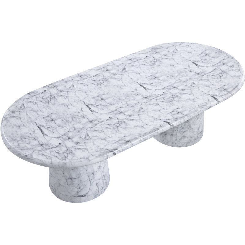 Table de salle à manger Cosenza, H 30 po x l 96 po x P 44,5 po, Blanc