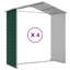 Abri de jardin rectangulaire en acier galvanisé Vidaxl-116118594-116118592