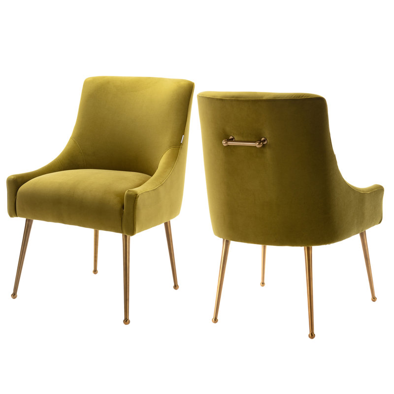 Magallanes Velvet Upholstered Side Chair, Green