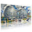 Cités et pays, bâtiment moderne, ensemble de 3 reproductions d'art sur toile-246780284