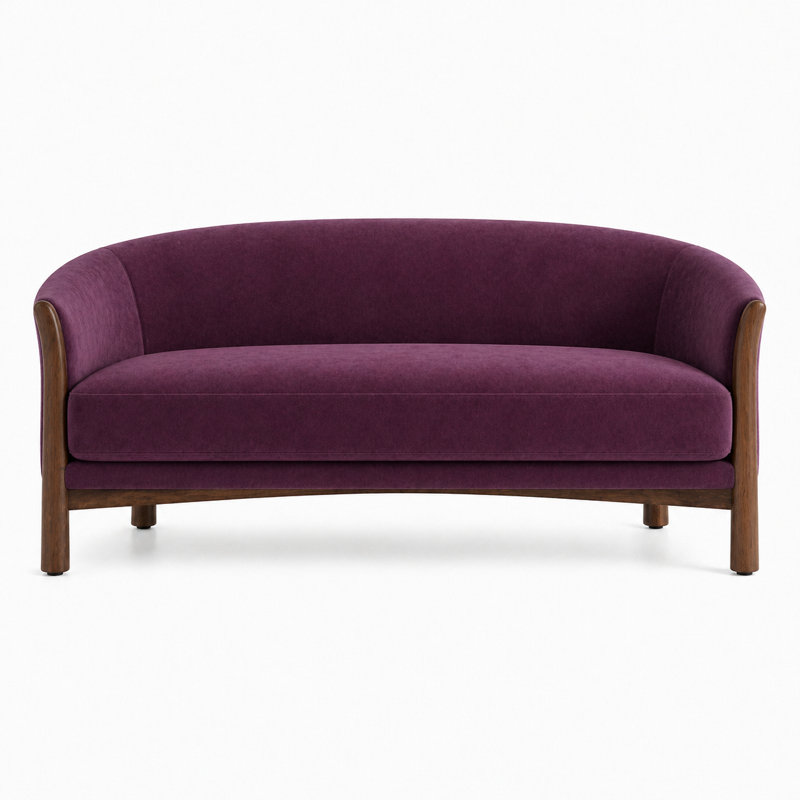 Shiny Solid Velvet | Gian Fabric, Plum