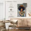 Portrait féminin, portrait abstrait, huile sur toile-92563819