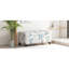 Rangement multifonctionnel à fleurs bleues avec charnières à fermeture douce, matériau, convient à la chambre à coucher et au rangement de couvertures supplémentaires de luxe, fonctionne comme repose-pieds, range-magazines dans le bureau