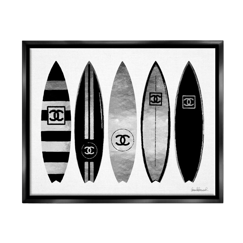 Art mural sur toile flottant encadré noir sur toile noir argenté par Amanda Greenwood, H 17 po x l 21 po x P 1,7 po