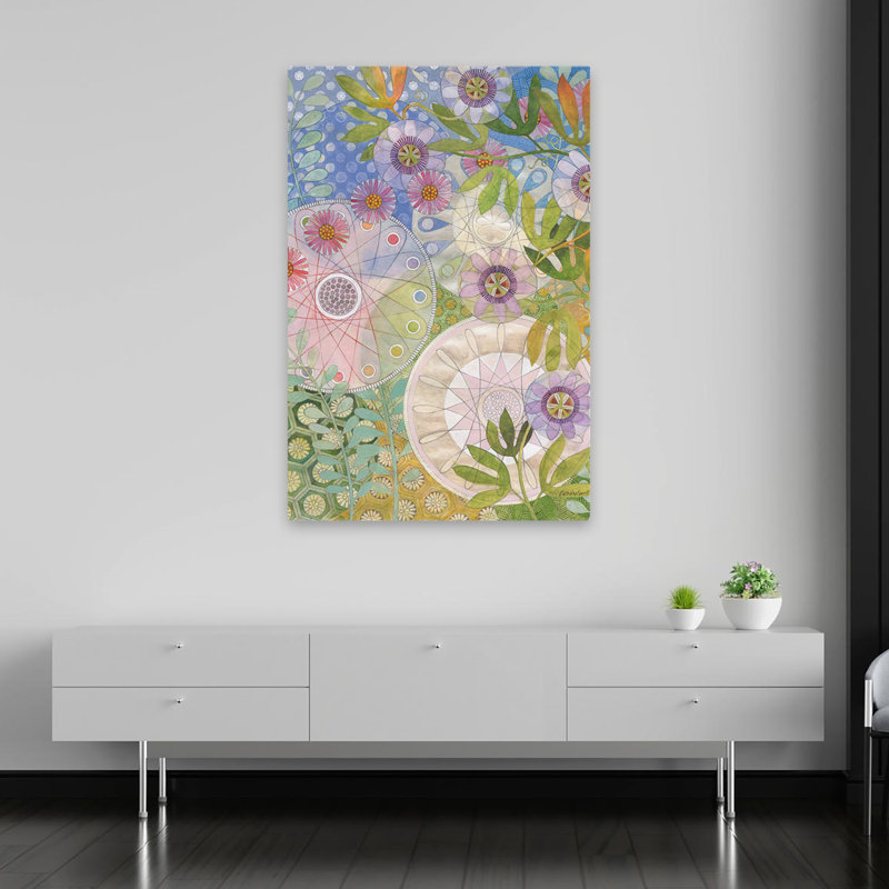 Jardin fantaisiste Mid-Century moderne et bohémien IV, H 60 po x l 40 po