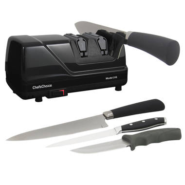 KitchenIQ 50029 Compact Electric Knife Sharpener