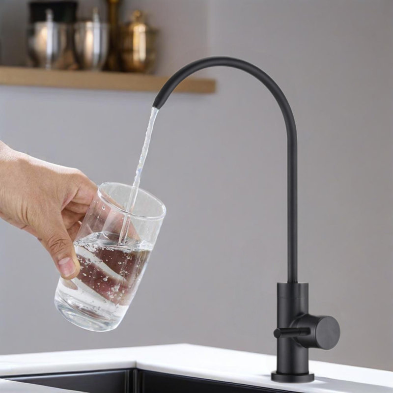 Kitchen Water Filter Faucet, Drinking Water Faucet, Matte Black