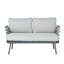 Causeuse et table en acier Mariano, gris