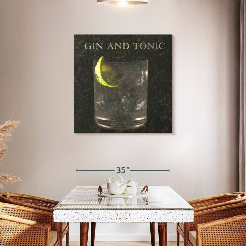 Gin et tonique noir, 36" H x 36" W