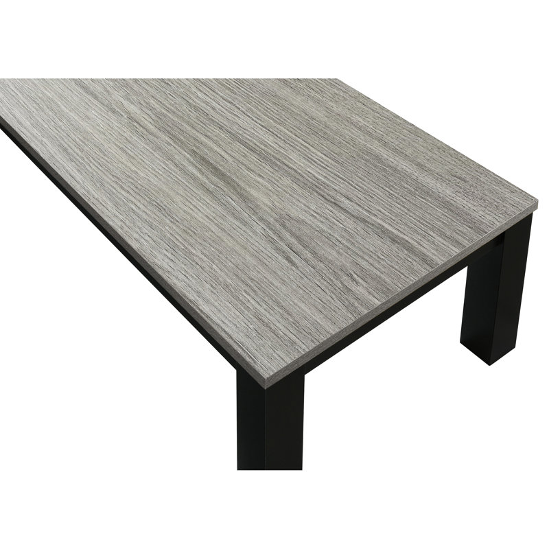 Ensemble de table de salon moderne gris et noir - arrangement de table basse en bois et deux tables de bout