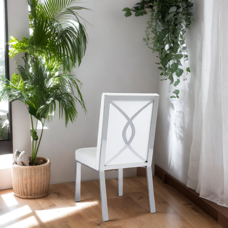 Chaise de salle à manger Naitsabes, Blanc