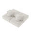 Canapé modulaire surdimensionné de style moderne avec 2 repose-pieds et 2 sièges, canapé en tissu d'ameublement en tissu de chenille étincelant avec 4 coussins, 4 canapés capitonnés