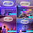 19.7 inches fan light RGB colour lights three colour temperature 6-speed adjustable wind power positive and negative rotation